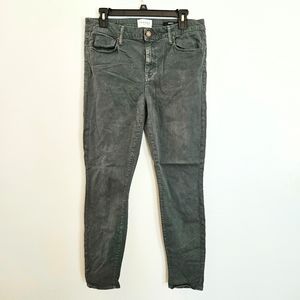 EUC Parker Smith Forest Green Denim Skinny Jeans w/ Stretchy Waist Women's Sz 31